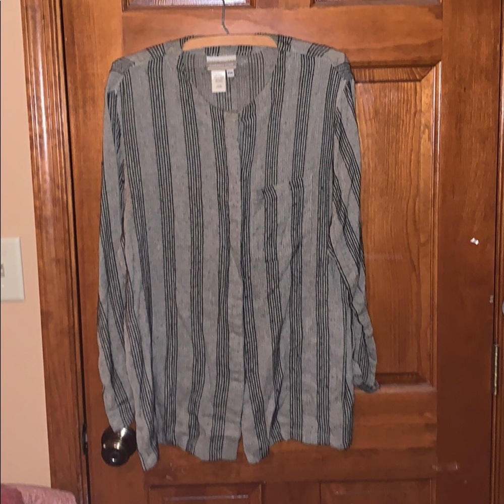 Coldwater Creek Black and grey sweater